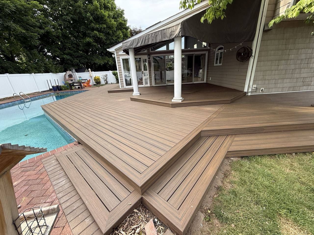 Pool deck: framing to finished composite - after