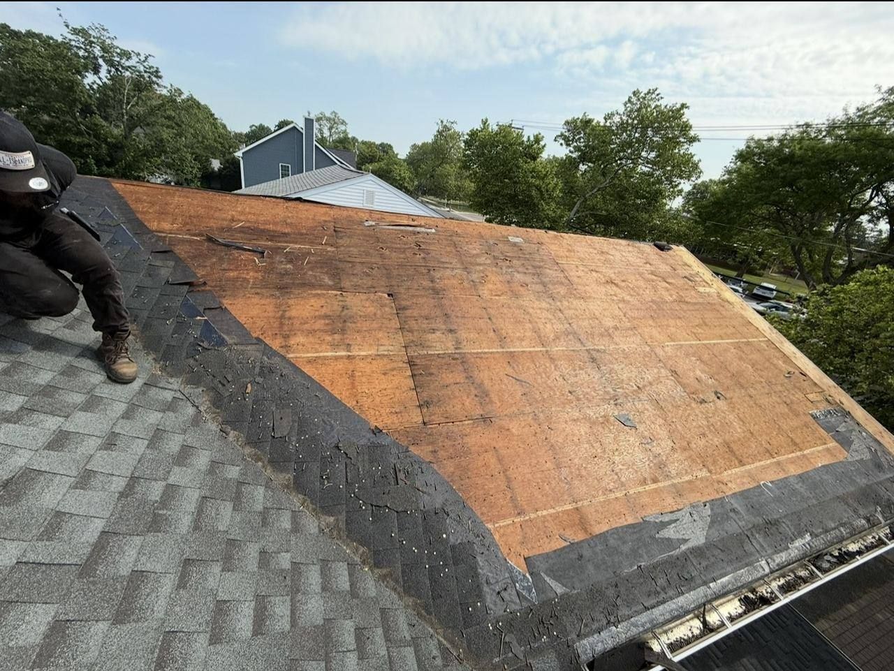 Shingle roof replacement - before